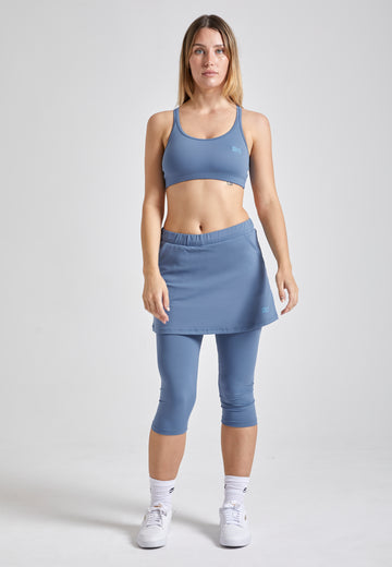 Mädchen & Damen 2-in-1 Tennisrock mit Leggings / Skapri, grau blau von SPORTKIND