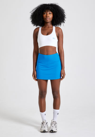 Mädchen & Damen Basic Tennisrock / Skort, cyan blau von SPORTKIND