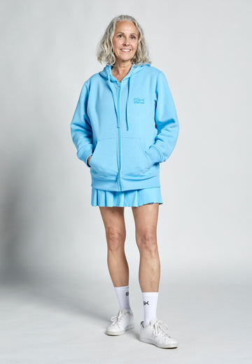 Unisex Kapuzenjacke mit Reißverschluss unisex, hellblau von SPORTKIND