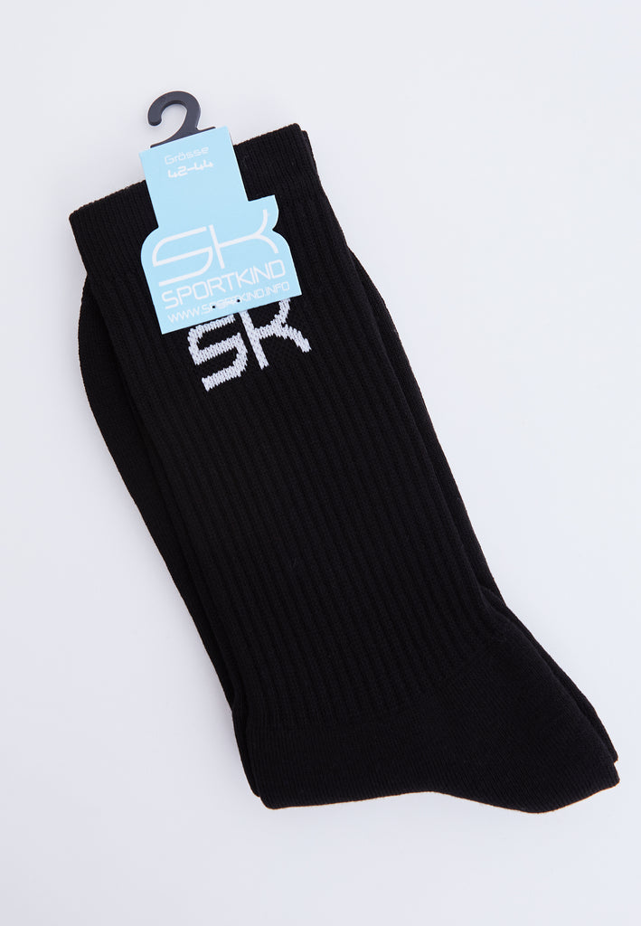 Unisex und Gender Lange Tennissocken, schwarz von SPORTKIND