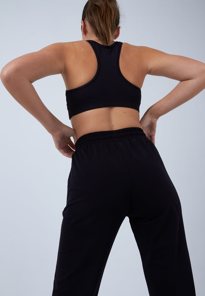 Mädchen & Damen und Gender Lange Trainingshose schmal, schwarz von SPORTKIND