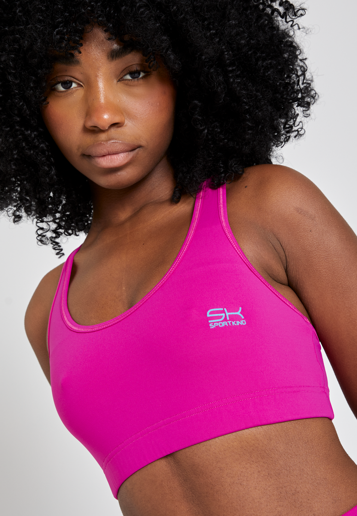 Mädchen & Damen Sport BH breite Traeger, berry pink von SPORTKIND