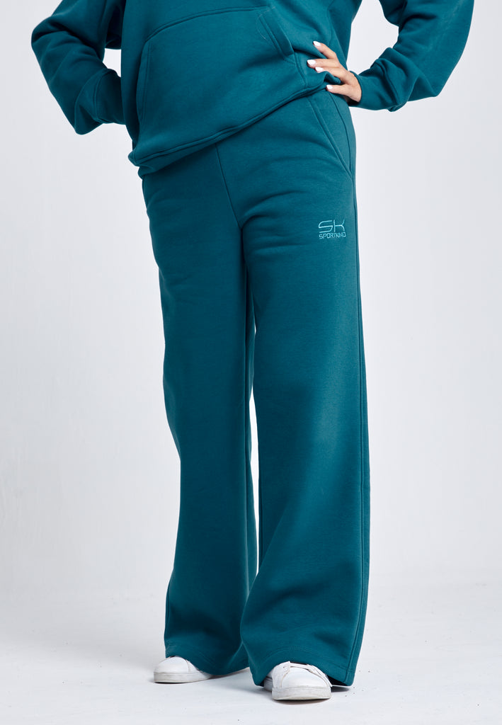 Mädchen & Damen Sweatpants Baumwolle Damen & Mädchen, petrol grün von SPORTKIND