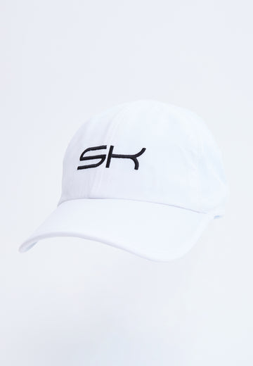 Unisex Tennis Cap, weiß/schwarz von SPORTKIND