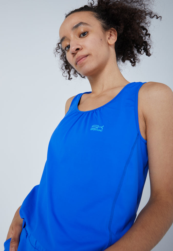 Mädchen & Damen und Gender Tennis Loose Fit Tanktop, kobaltblau von SPORTKIND