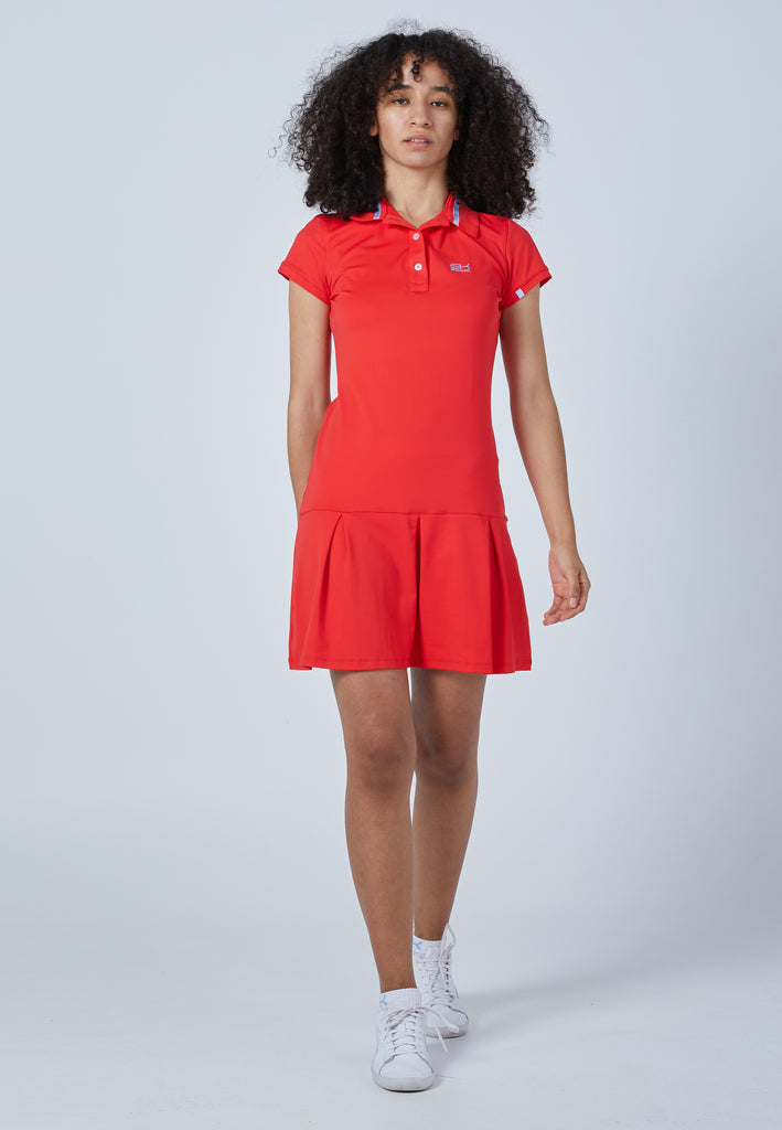 Mädchen & Damen und Gender Tennis Polokleid, rot von SPORTKIND