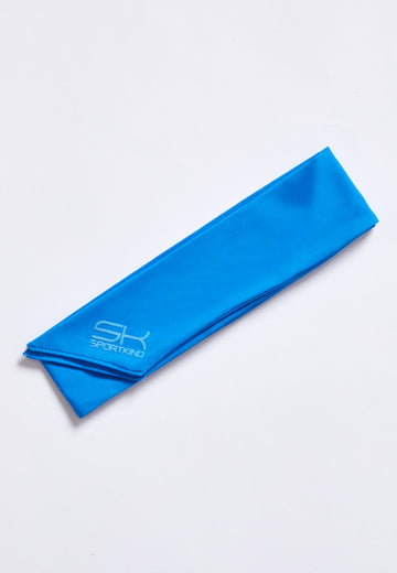 Unisex Tennis Stirnband / Schweissband, cyan blau von SPORTKIND