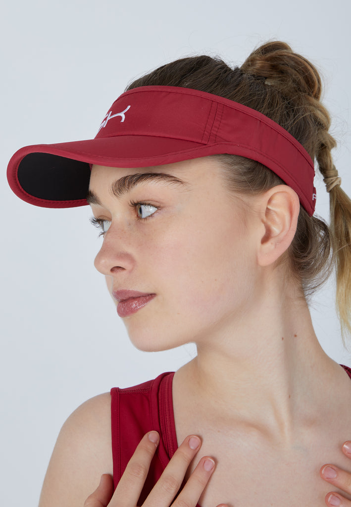 Unisex und Gender Tennis Sun Visor, bordeaux rot von SPORTKIND