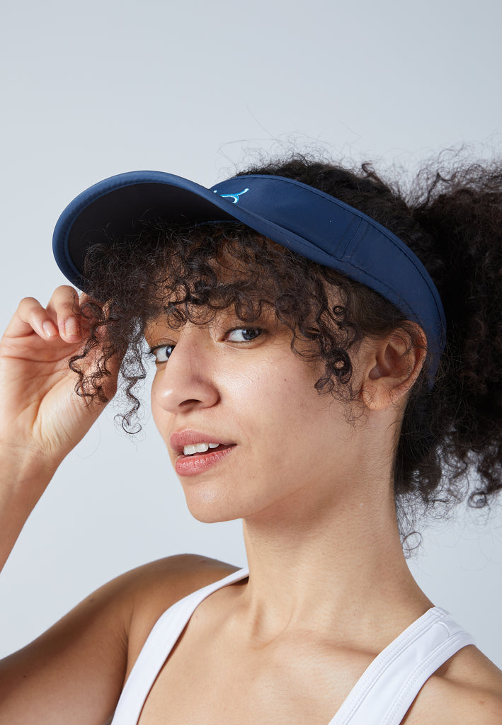 Unisex und Gender Tennis Sun Visor, navy blau von SPORTKIND