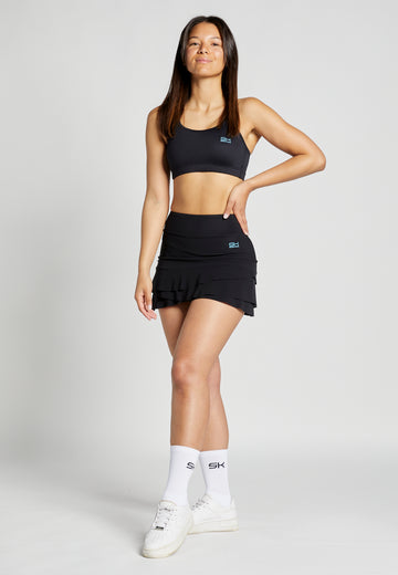Mädchen & Damen Tulip Light Tennisrock / Skort, schwarz von SPORTKIND
