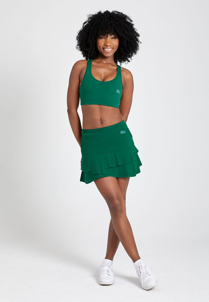 Mädchen & Damen Tulip Light Tennisrock / Skort, tannengruen von SPORTKIND