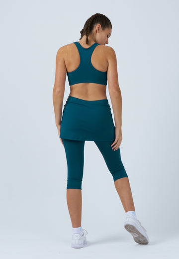 Mädchen & Damen und Gender 2-in-1 Tennisrock mit Leggings / Skapri, petrol grün von SPORTKIND