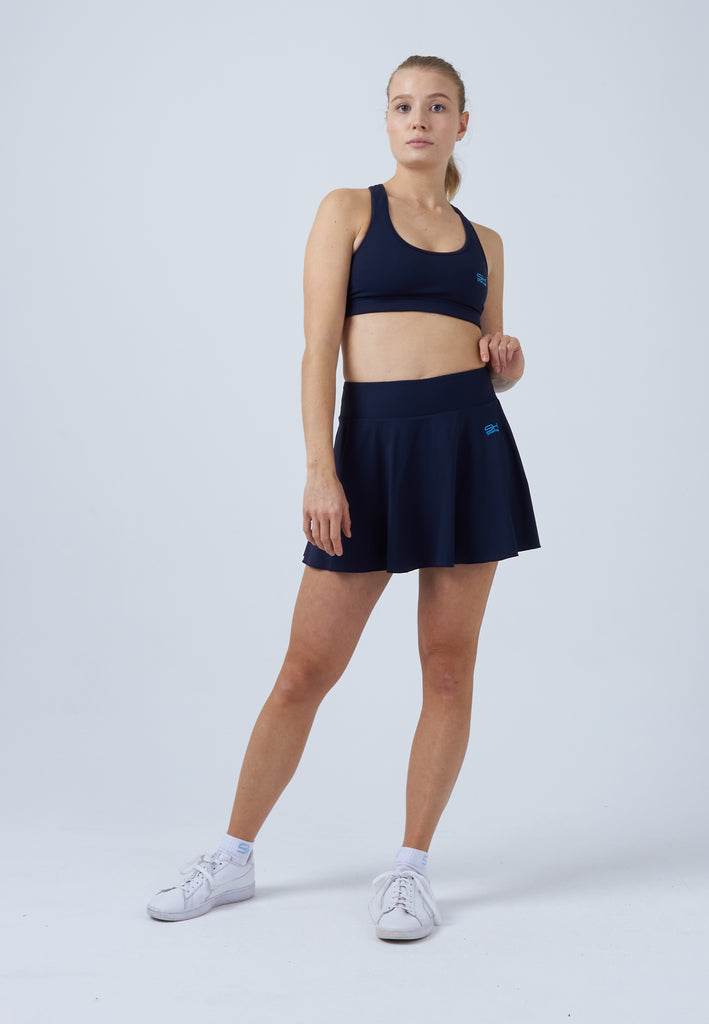 Mädchen & Damen und Gender Advantage Tennisrock / Skort mit Ballhalter, navy blau von SPORTKIND