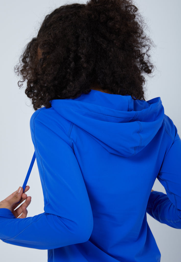 Mädchen & Damen und Gender Tennis Joggingjacke mit Kapuze, kobaltblau von SPORTKIND