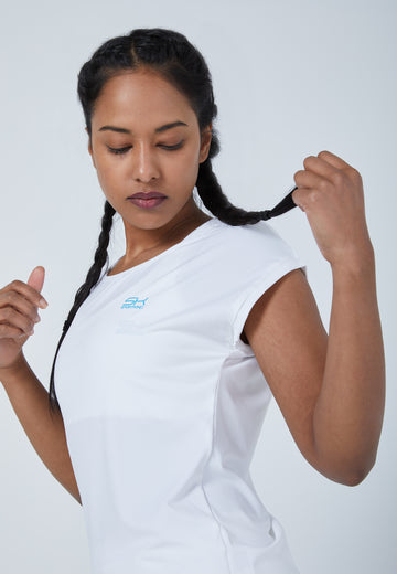 Mädchen & Damen und Gender Tennis Loose Fit Shirt, weiß von SPORTKIND