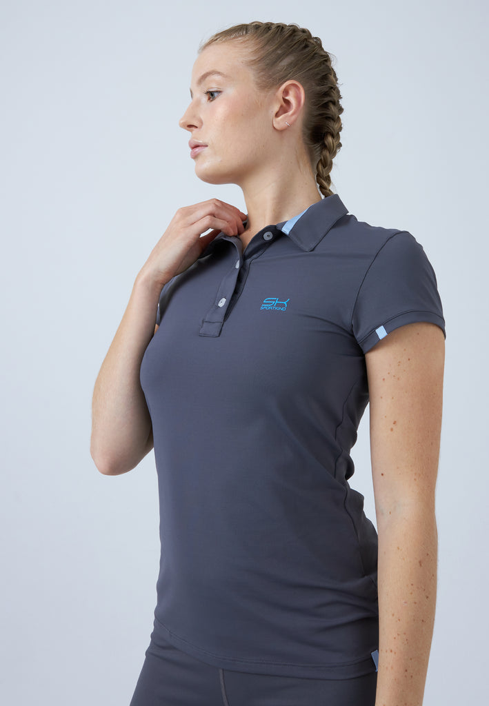 Mädchen & Damen und Gender Tennis Poloshirt Damen & Mädchen, grau von SPORTKIND