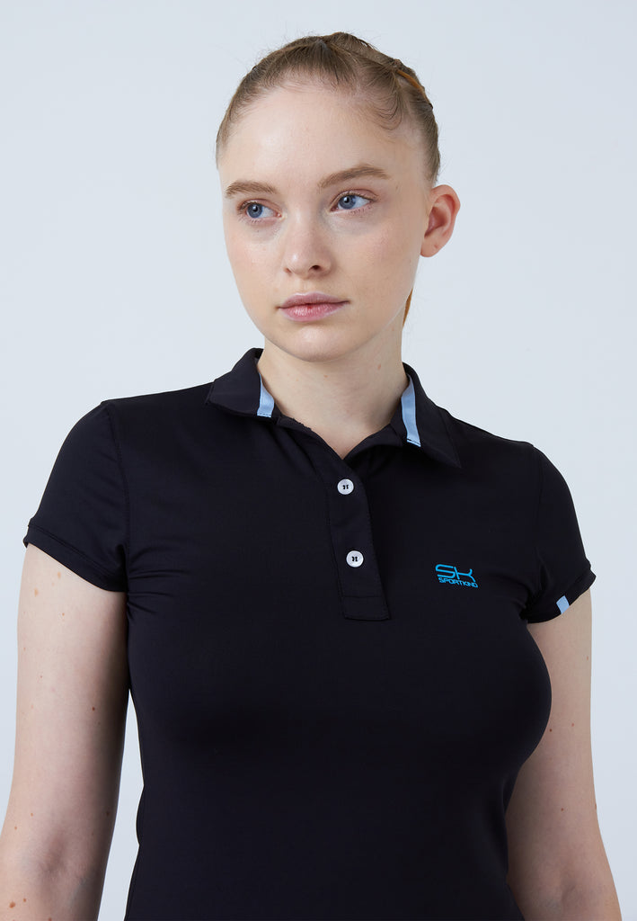 Mädchen & Damen und Gender Tennis Poloshirt Damen & Mädchen, schwarz von SPORTKIND