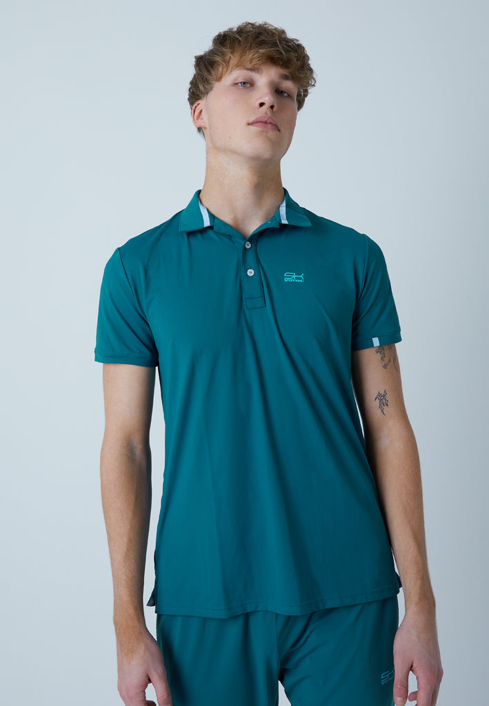 Jungen & Herren und Gender Tennis Poloshirt Herren & Jungen, petrol grün von SPORTKIND