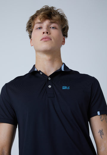 Jungen & Herren und Gender Tennis Poloshirt Herren & Jungen, schwarz von SPORTKIND