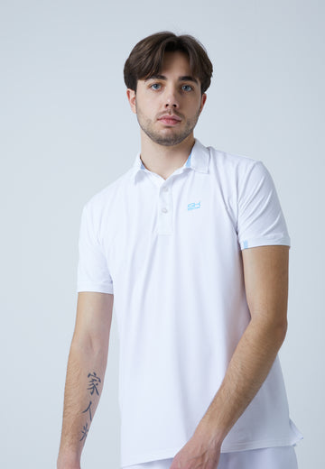 Jungen & Herren und Gender Tennis Poloshirt Herren & Jungen, weiß von SPORTKIND