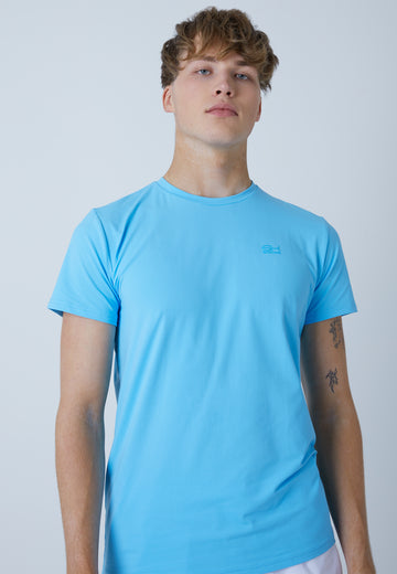 Jungen & Herren und Gender Tennis T-Shirt Rundhals, hellblau von SPORTKIND