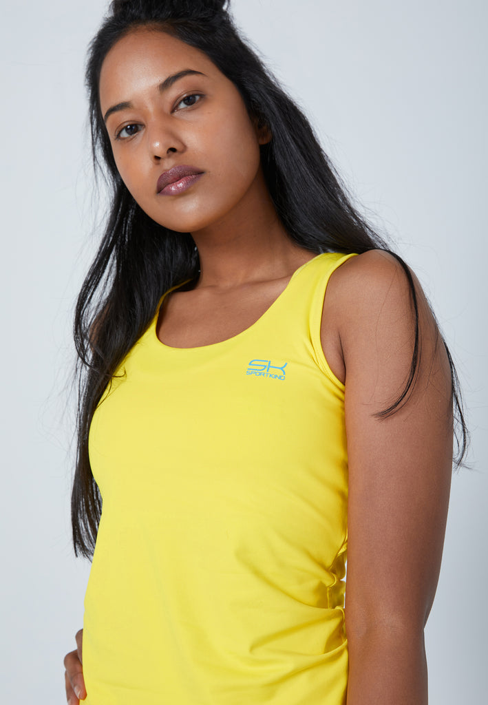 Mädchen & Damen und Gender Tennis Tanktop, gelb von SPORTKIND