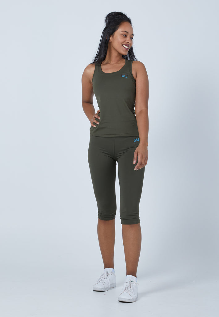 Mädchen & Damen und Gender Tennis Tanktop, khaki von SPORTKIND